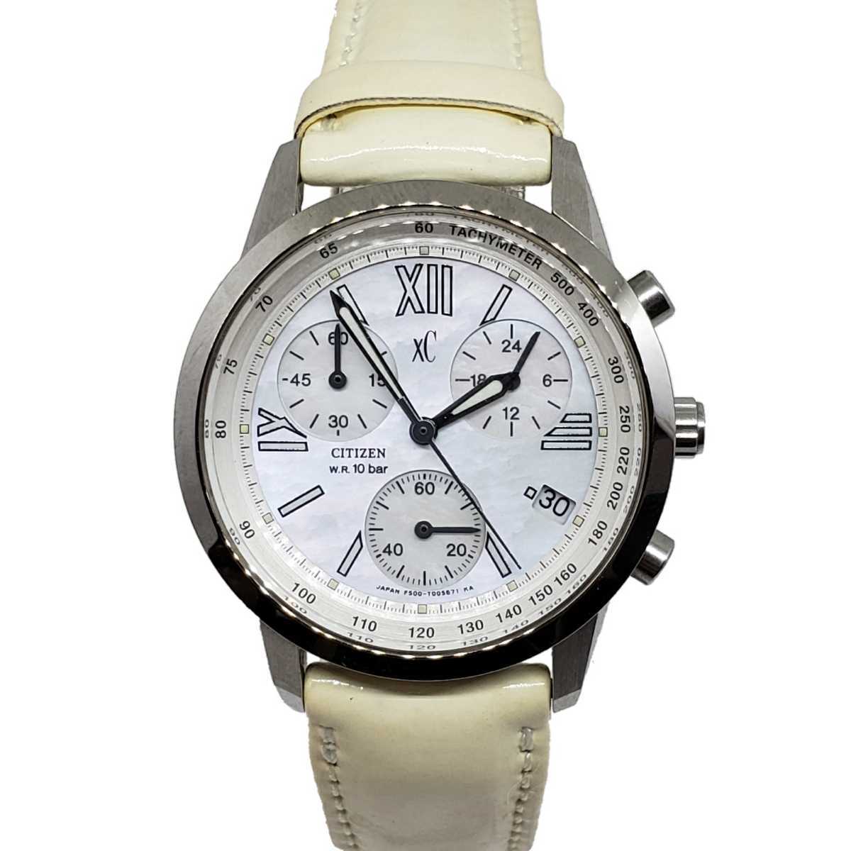 シチズン CITIZEN XC クロノグラフ デイト クォーツ レディース腕時計