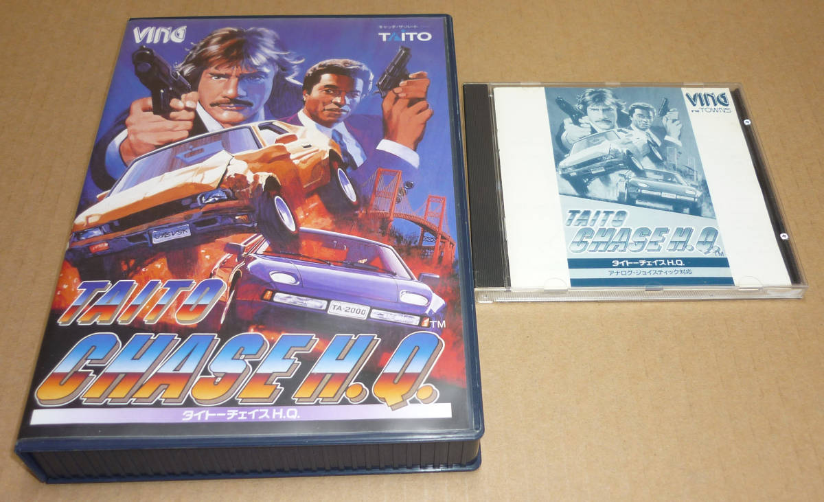 FM TOWNS CD-ROM タイトーチェイスH.Q. TAITO CHASE H.Q. ビング