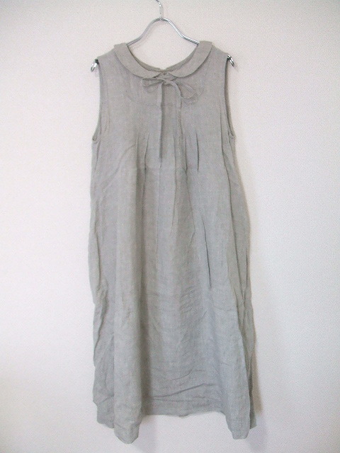 1 0521s Lisette リネンノースリーブワンピース リゼッタ グレージュ Bl の落札情報詳細 ヤフオク落札価格情報 オークフリー スマートフォン版