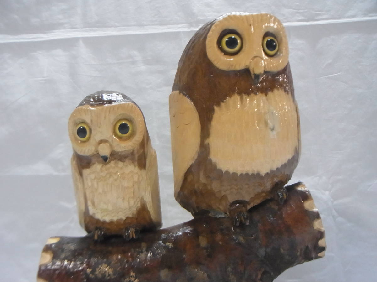 ふくろう フクロウ イルミネーション 置物 玄関前 53cm ガーデンライト