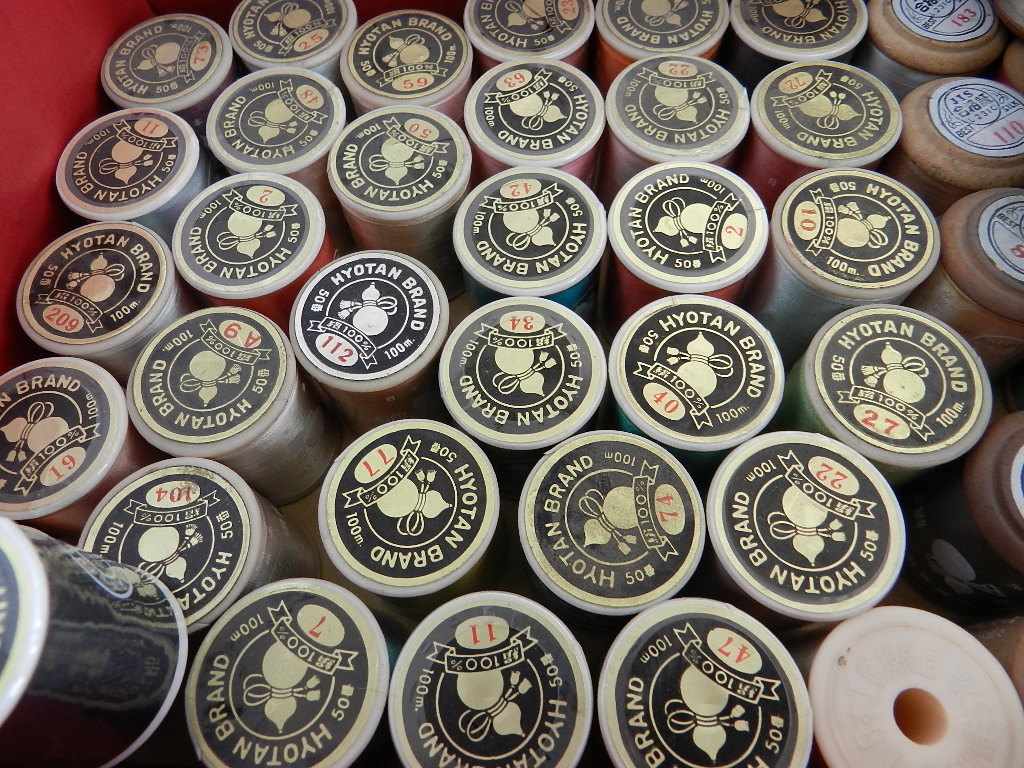 ひょうたん印 昭和レトロ アンティーク ひょうたん印絹ミシン糸ケース