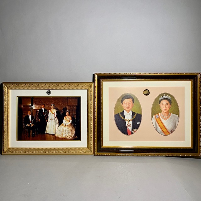 新品 上皇上皇后両陛下(今上皇天皇皇后両陛下時)の肖像画 額入り 皇室