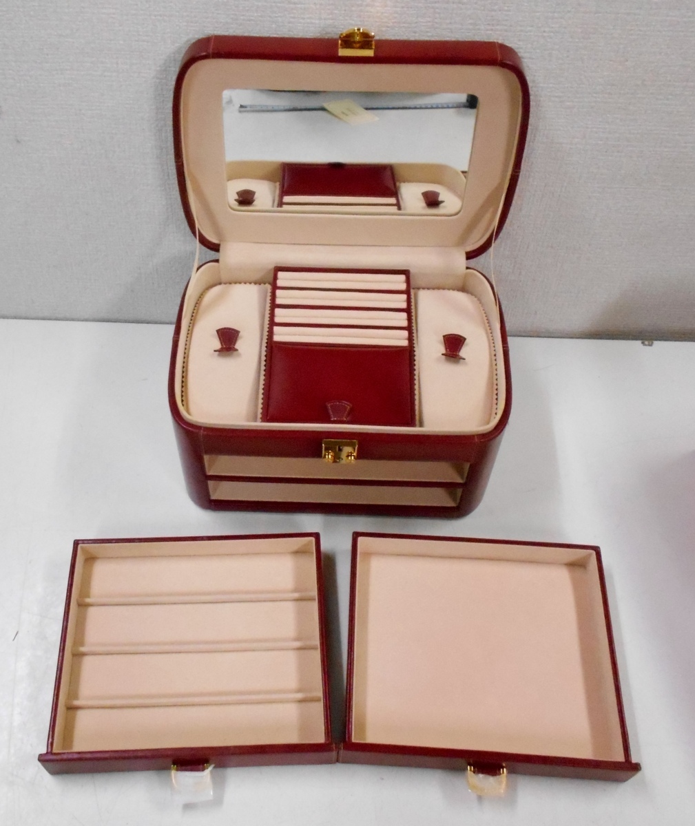 ロジエ　ジュエリーボックス Rosier ロジエ ジュエリーボックス アクセサリー 5段 ワインレッド