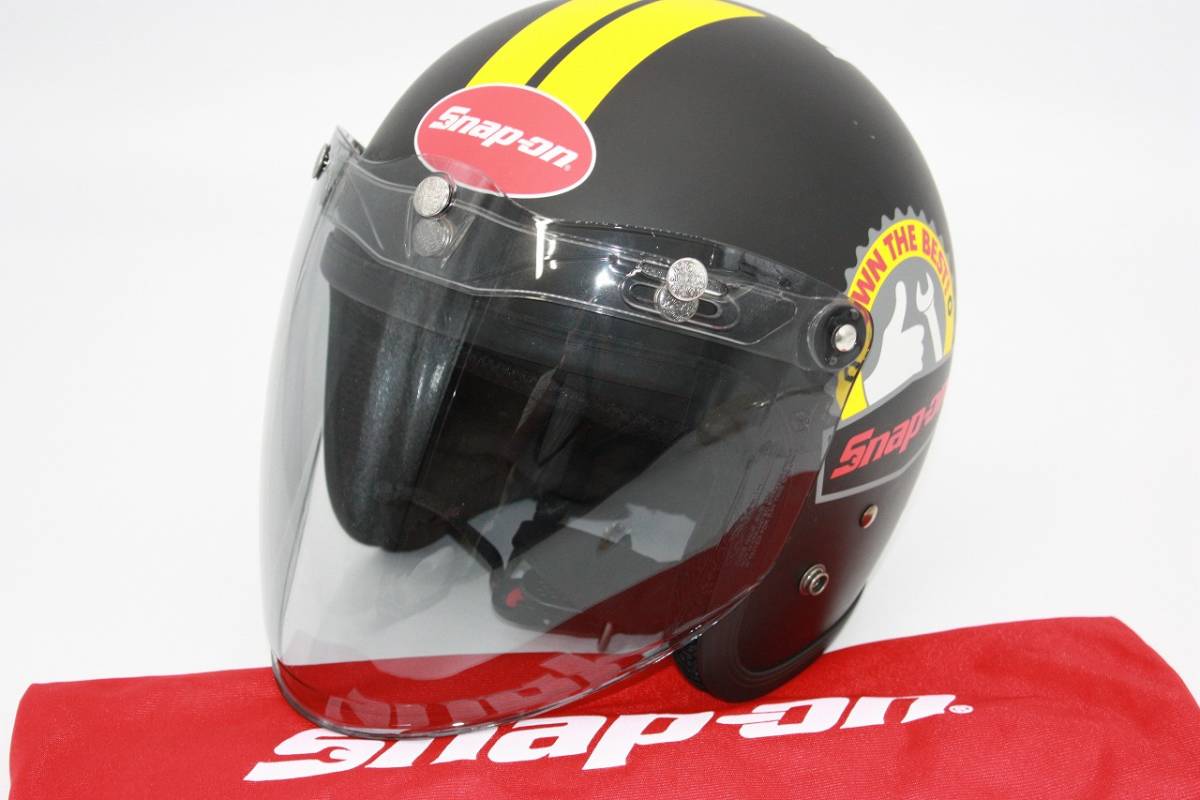 Snapon (OGK KABUTO) FOLK SNAP-ON EMBLEM-2 オージーケーカブト(スナップオン) エンブレム-２ 57cm-59cm FREEサイズ ヘルメット美品！