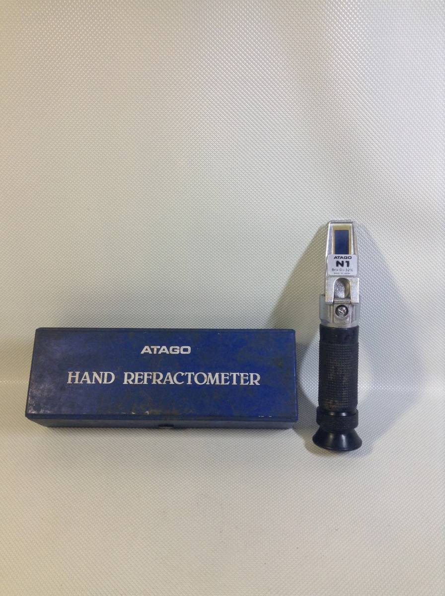 【傷や汚れあり】A3402☆ATAGO HAND REFRACTOMETER 糖度計 手持屈折計 N1 Brix0～32％ 測定器【未確認