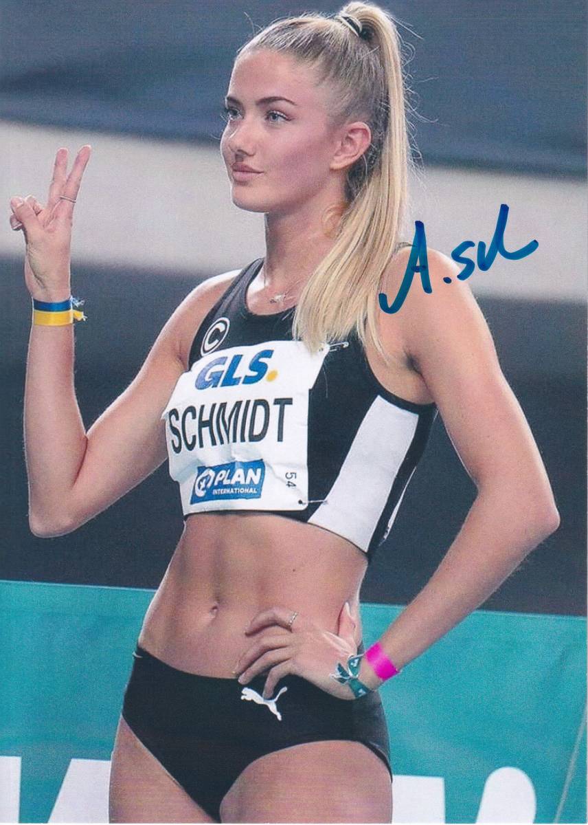 セール中…アリカ・シュミット直筆サイン入り2Lサイズ写真‥ドイツの陸上選手 セール中…アリカ・シュミット直筆サイン入り2Lサイズ写真‥ドイツ