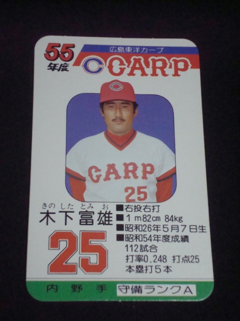 タカラプロ野球カードゲーム昭和54年度広島東洋カープ ライトル 広島