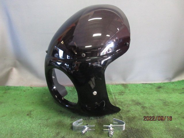 傷や汚れあり】ロックハート汎用ビキニカウル180Φ☆ステー、ボルト付き