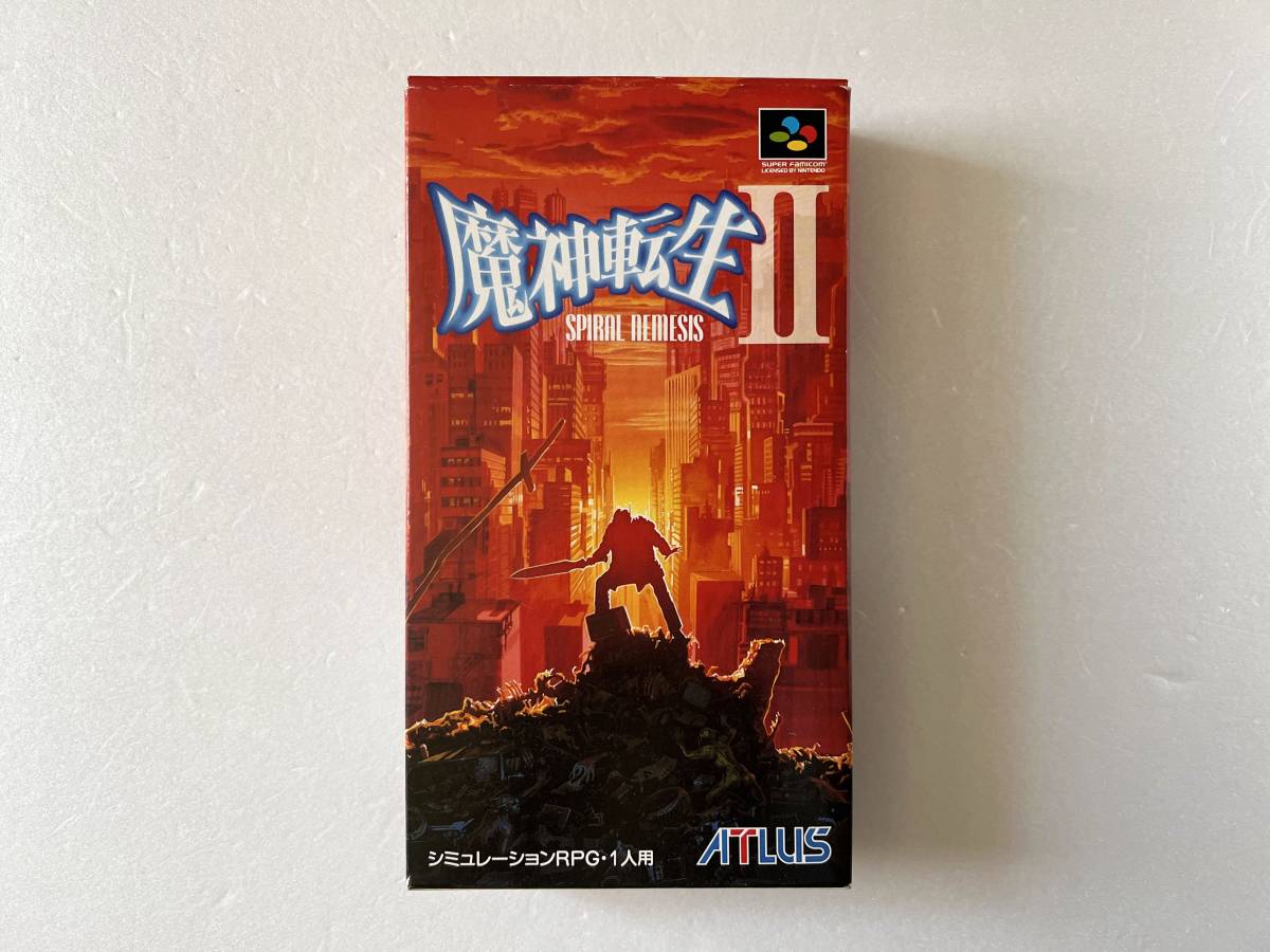 【目立った傷や汚れなし】SFC 魔神転生2 Spiral Nemesis 箱説ハガキあり スーパーファミコン スーファミ Majin
