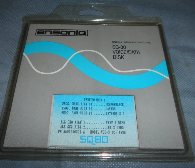 ENSONIQ SQ-80 DATA DISK フロッピーディスク ENSONIQ SQ-80 DATA DISK フロッピーディスク（💾 ENSONIQ SQ-80