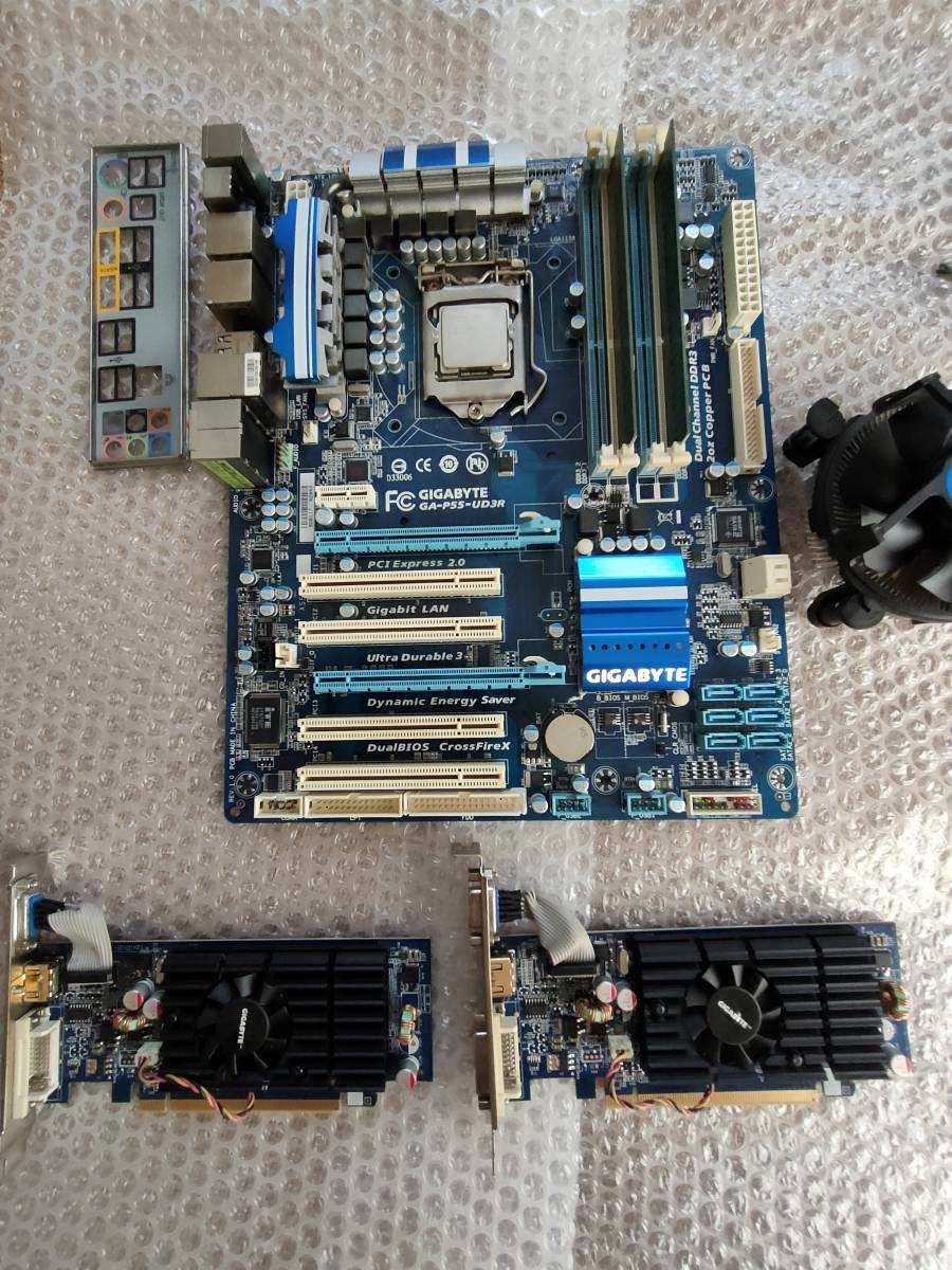 【目立った傷や汚れなし】LGA1156 i7 860 マザー gigabyte GA-P55-UD3R (rev. 1.0) メモリ ...
