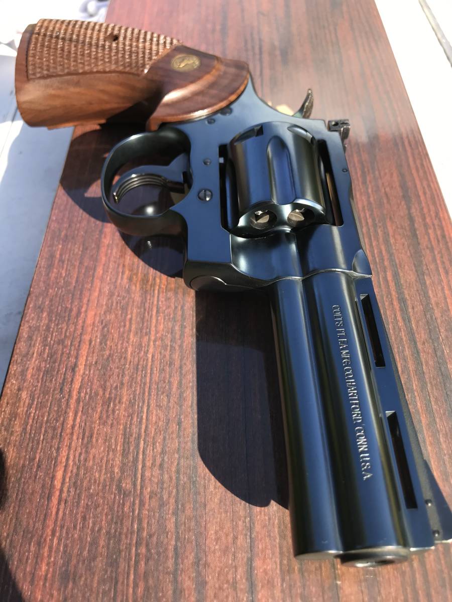 タナカ モデルガン コルトパイソン4インチRモデルHWブルーイング