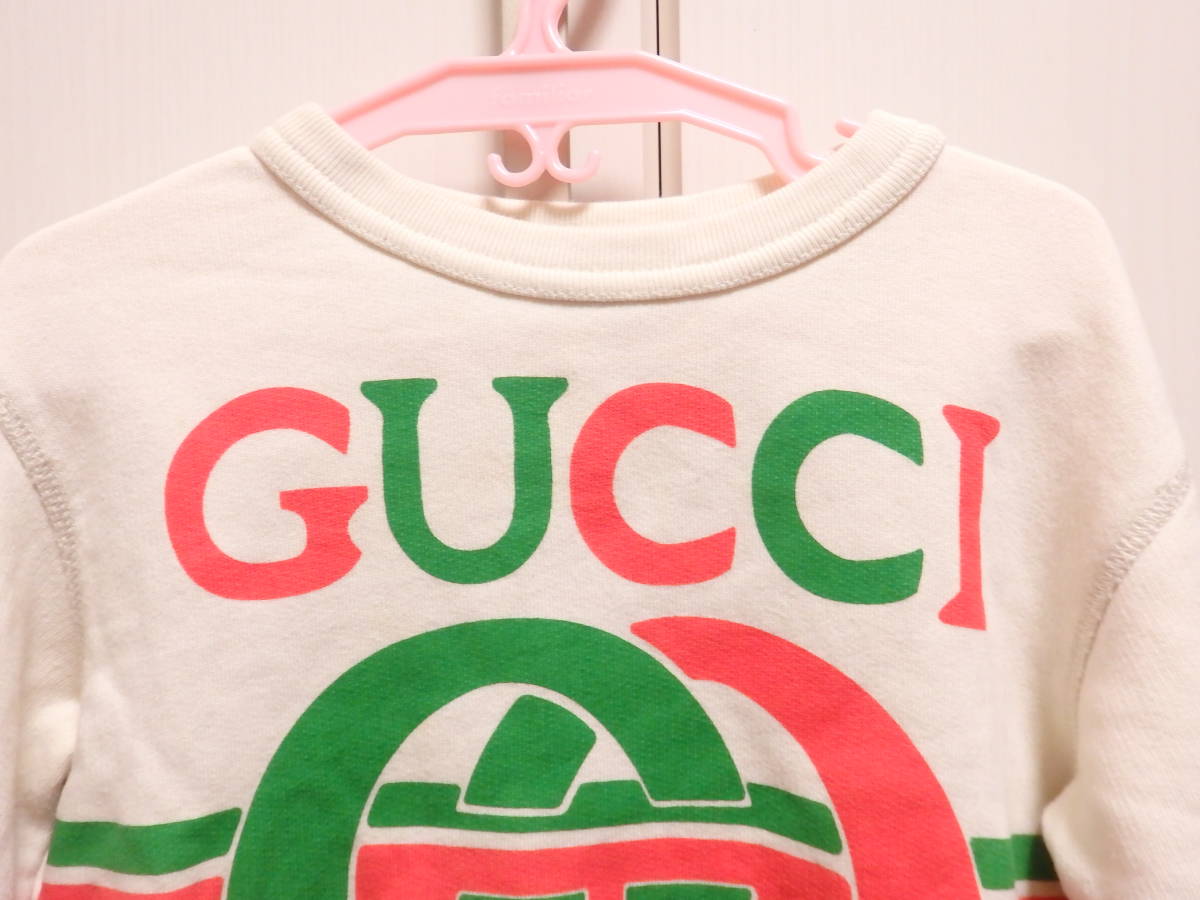 ⭐️新品、未使用、タグ付き　GUCCI　グッチ　ロゴトレーナー　キッズ やや傷や汚れあり】グッチ GUCCI ロゴ GG トレーナー スウェット 長袖