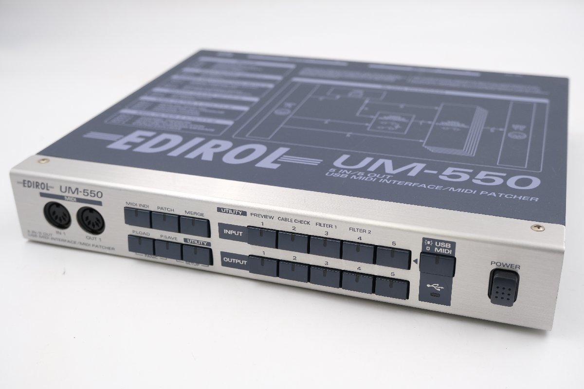 【やや傷や汚れあり】【z17564】Roland ローランド EDIROL MIDIインターフェイス パッチベイ UM550 格安スタート