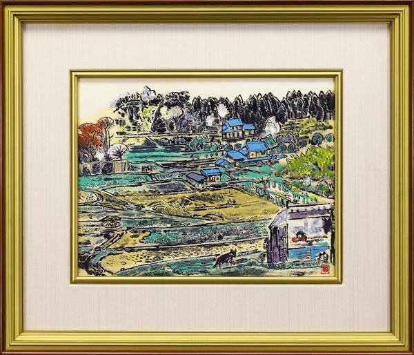 目立った傷や汚れなし】【真作】【WISH】小松均「大原風景」日本