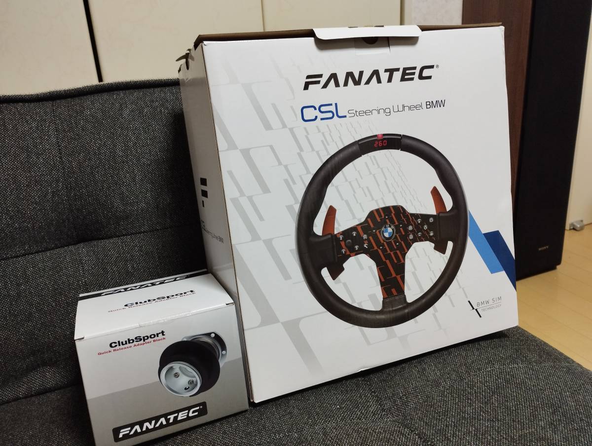 FANATEC CSL Steering やぼった Wheel BMW 金属QR1付き