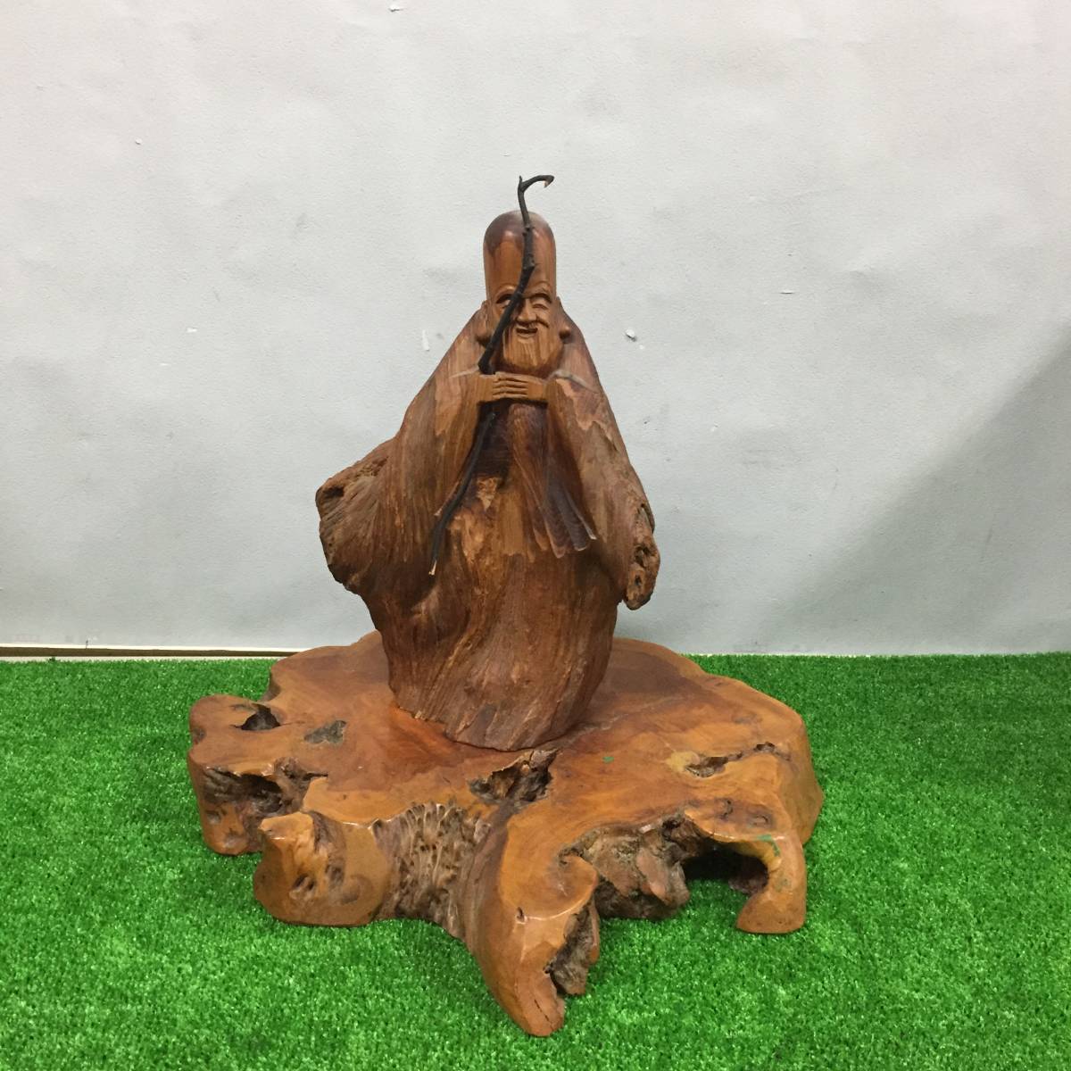 木彫り 寿老人像 近藤 宏•作 讃岐一刀彫