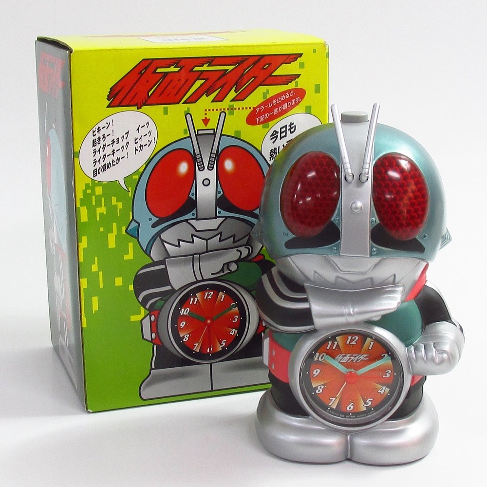 仮面ライダー めざまし時計 石森プロ 時計 フィギュア 仮面ライダー