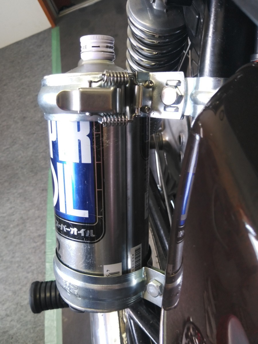 1リットル rz250 rg250 gt380 2スト オイル缶ホルダー 1L缶用オイル缶