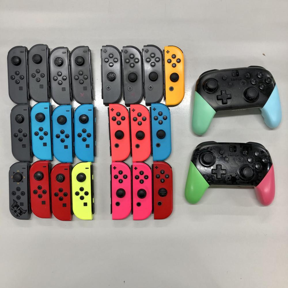 【全体的に状態が悪い】【ジャンク】JoyCon (L)12台 JoyCon (R)10台 Switch Proコントローラー 2台