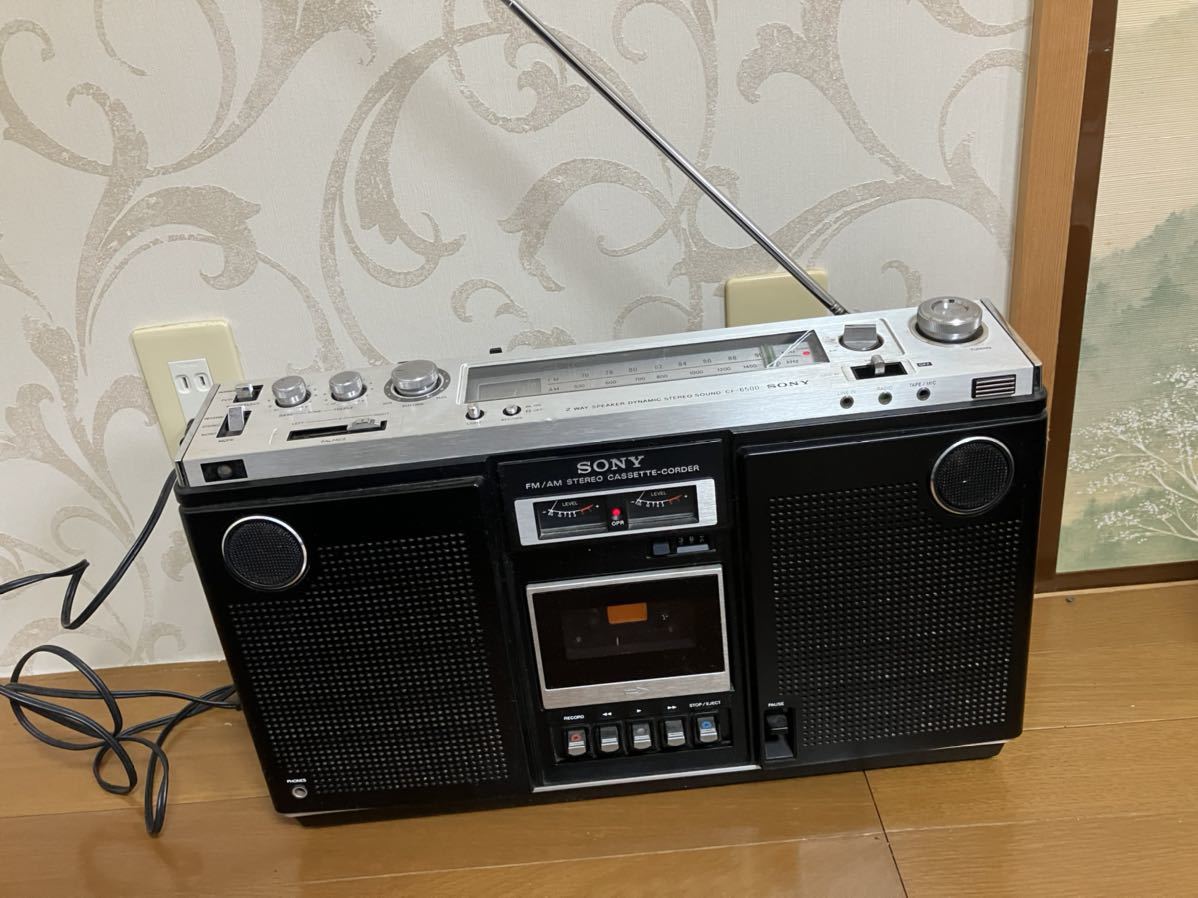 □□昭和名機 SONY ソニー ジルバップ FM/AM ステレオ ラジカセ CF