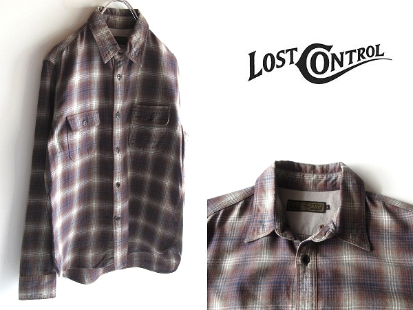 LOST CONTROL ロストコントロール ヘビーネル RnR チェックシャツ 3