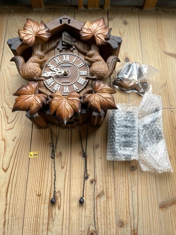 【やや傷や汚れあり】あ55L CITIZEN 掛時計 CUCKOO クロック アンティーク コレクション フル時計 鳩時計の落札情報詳細