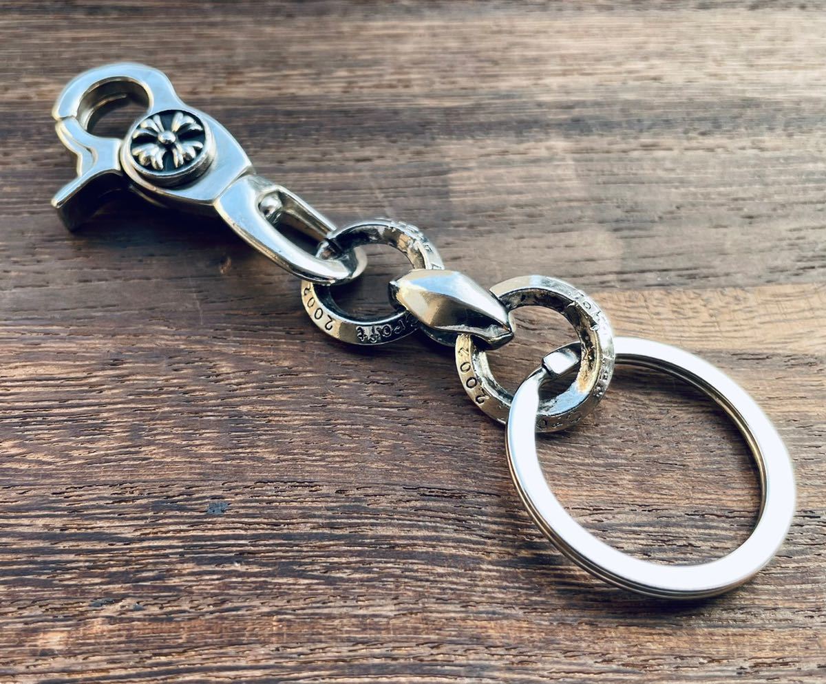 クロスボール 2連 ウォレットチェーン キーチェーン シルバー925 2025