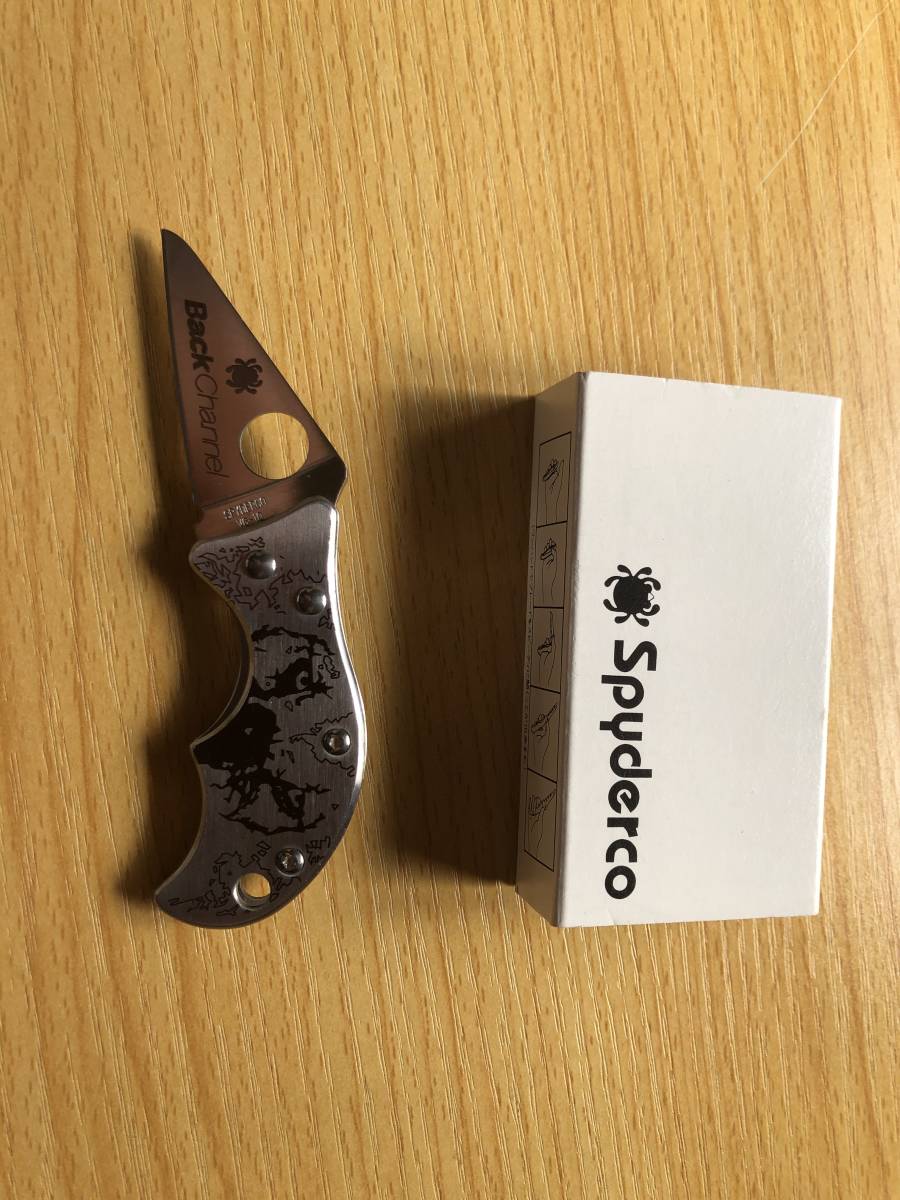 目立った傷や汚れなし】Spyderco(スパイダルコ)×Back Channel（バック  