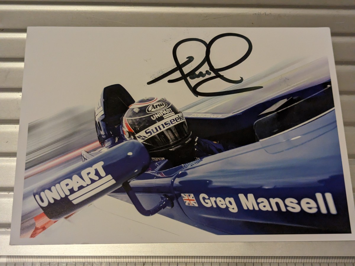 ナイジェル マンセル 直筆サイン. 直筆サイン！ナイジェル・マンセル