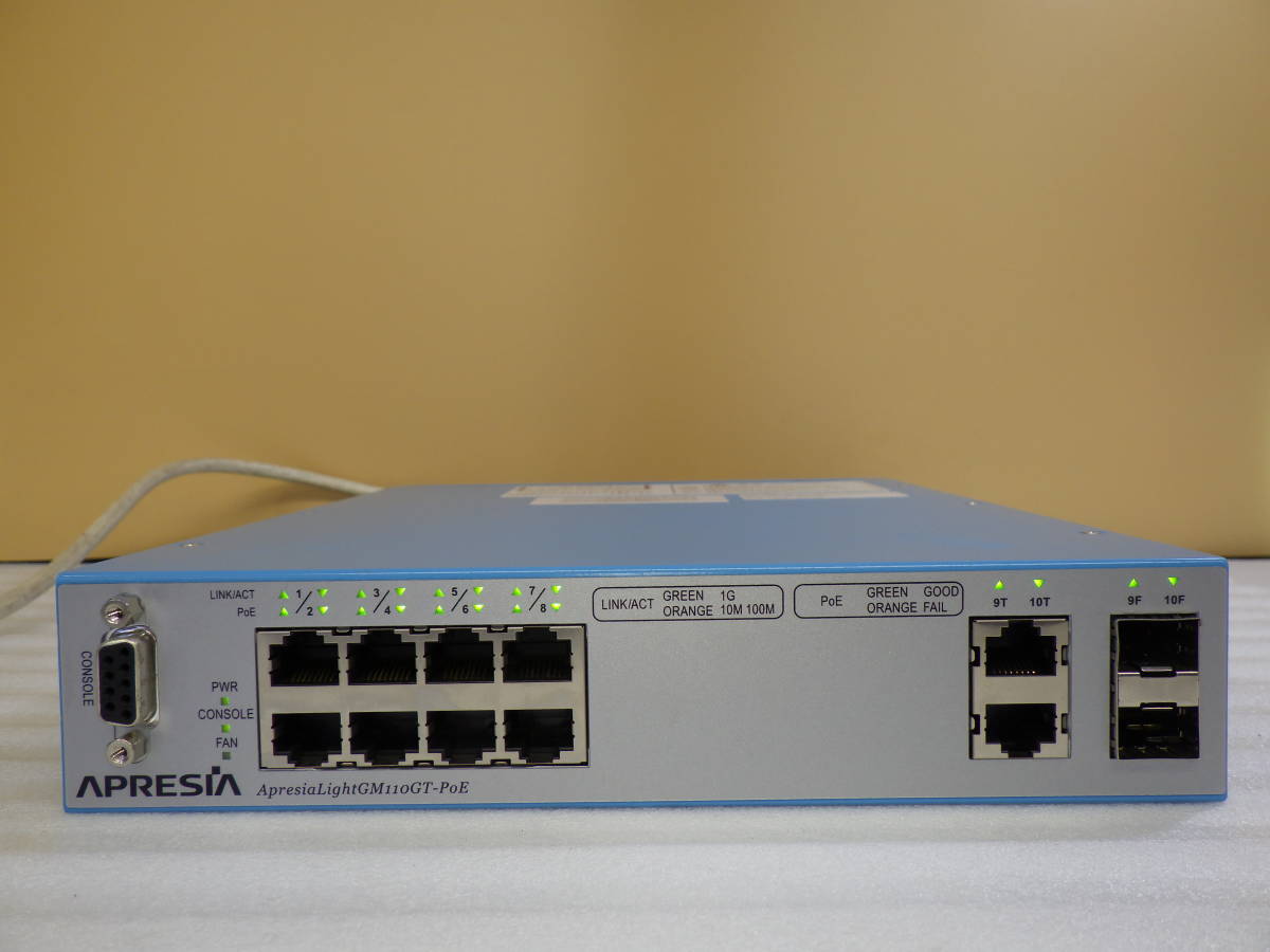 【やや傷や汚れあり】APRESIA Light GM110GTPoE SWITCHING HUB スイッチングハブ サーバ