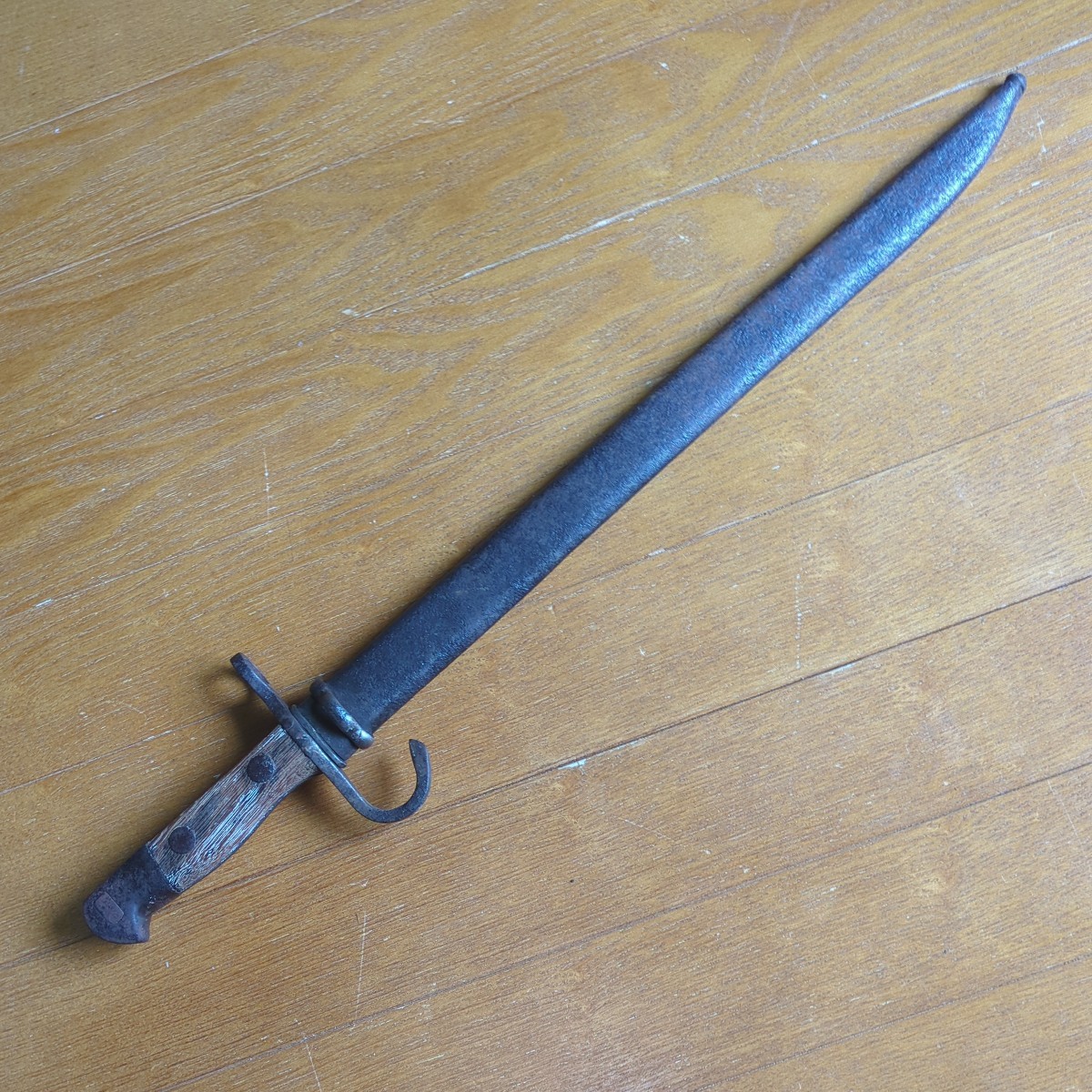 日本軍 陸軍 海軍 大正期 三十年式銃剣 アルミ刀身 デクの坊 剣差し 安全品 日本軍 陸軍 海軍 大正期 三十年式銃剣 アルミ刀身 デクの坊 剣