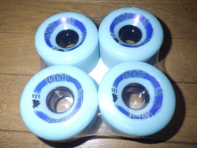 スケートボード Coyote 65mm z-flex ソフトウィール 約68ミリ COYOTE 65mm 78a パウダーブルー