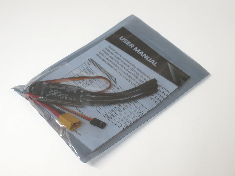【未使用】【M1052C】AEROSTAR 30A ブラシレス ESC 5.0V 2A BEC. 24S LiPO 新品（検：アンプ