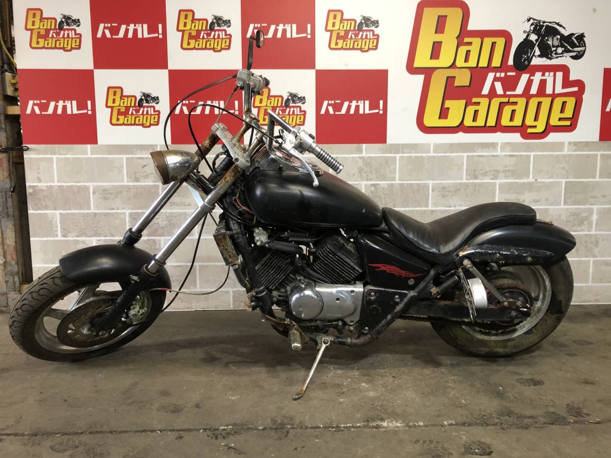 HONDA マグナ250 MC292本出し メガホン スラッシュカットマフラー