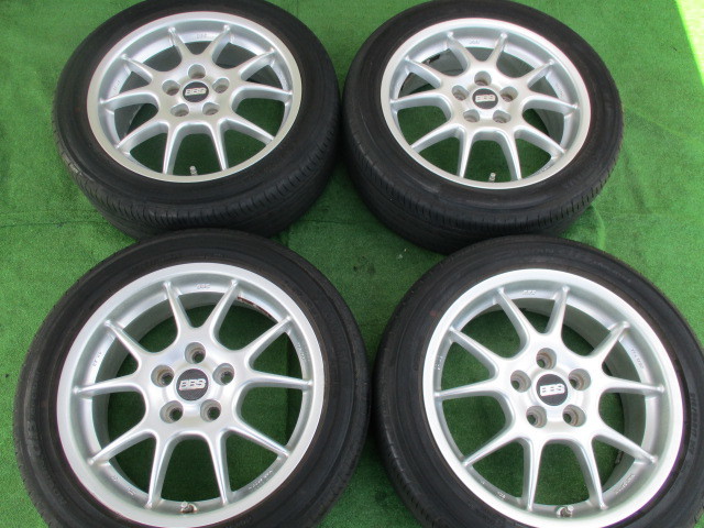 やや傷や汚れあり】BBS RK024 7J +45 PCD114.3 215/50R17 手渡し歓迎