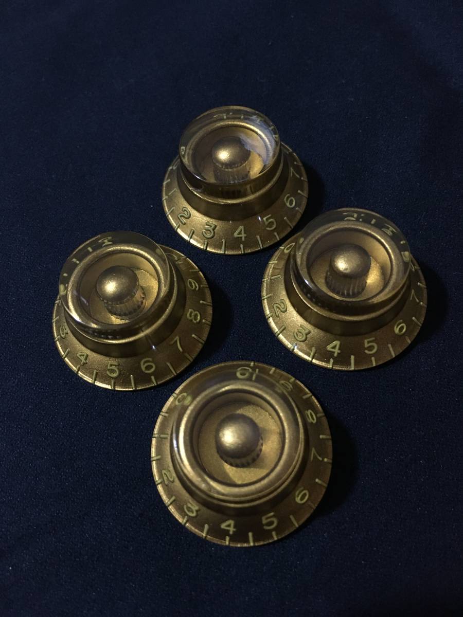 【目立った傷や汚れなし】MONTREUX Vintage Tint Top Hat knob Gold (2) モントルー トップハットノブ