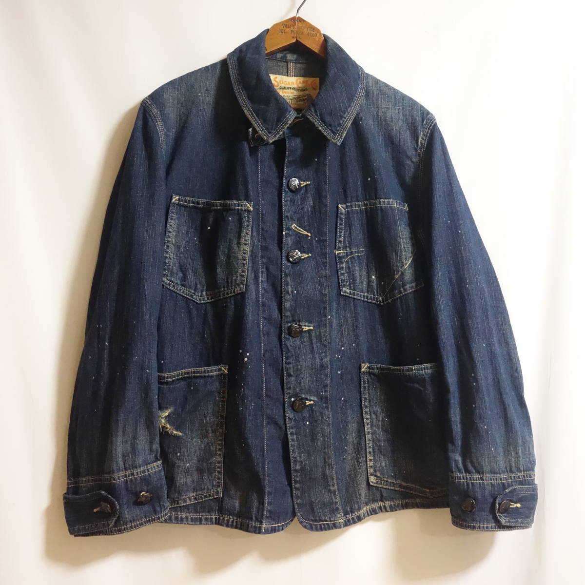 希少＞ シュガーケーン インディゴデニムカバーオール 36 東洋