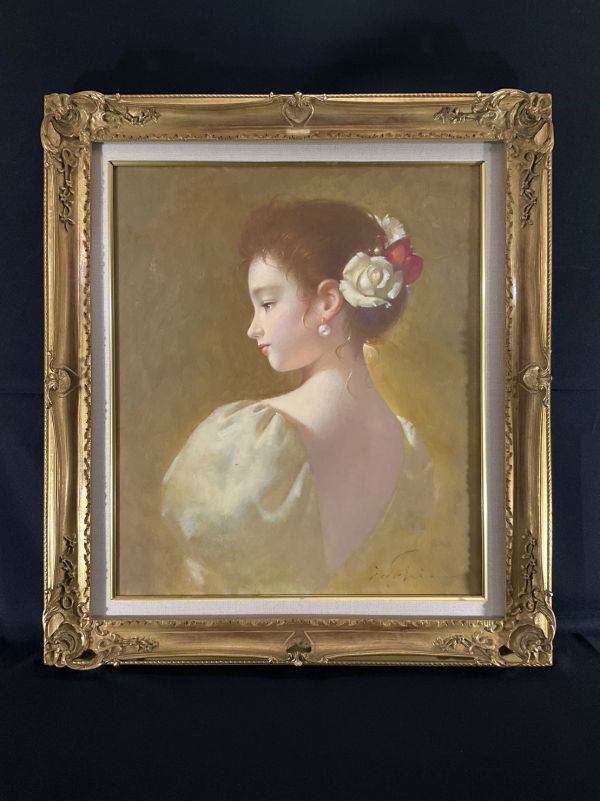 【やや傷や汚れあり】真作 油彩 進徹 愛らしい少女名品 10号 リアリズム傑作女性像人気画家 無所属 近鉄他個展開催 1dの落札情報詳細 ...