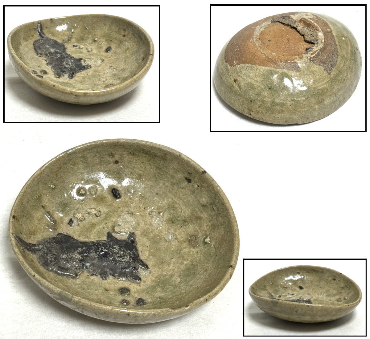 桃山時代 古朝鮮唐津茶碗 発掘品 古茶碗 ウブ品 入手困難 骨董 WWTT408