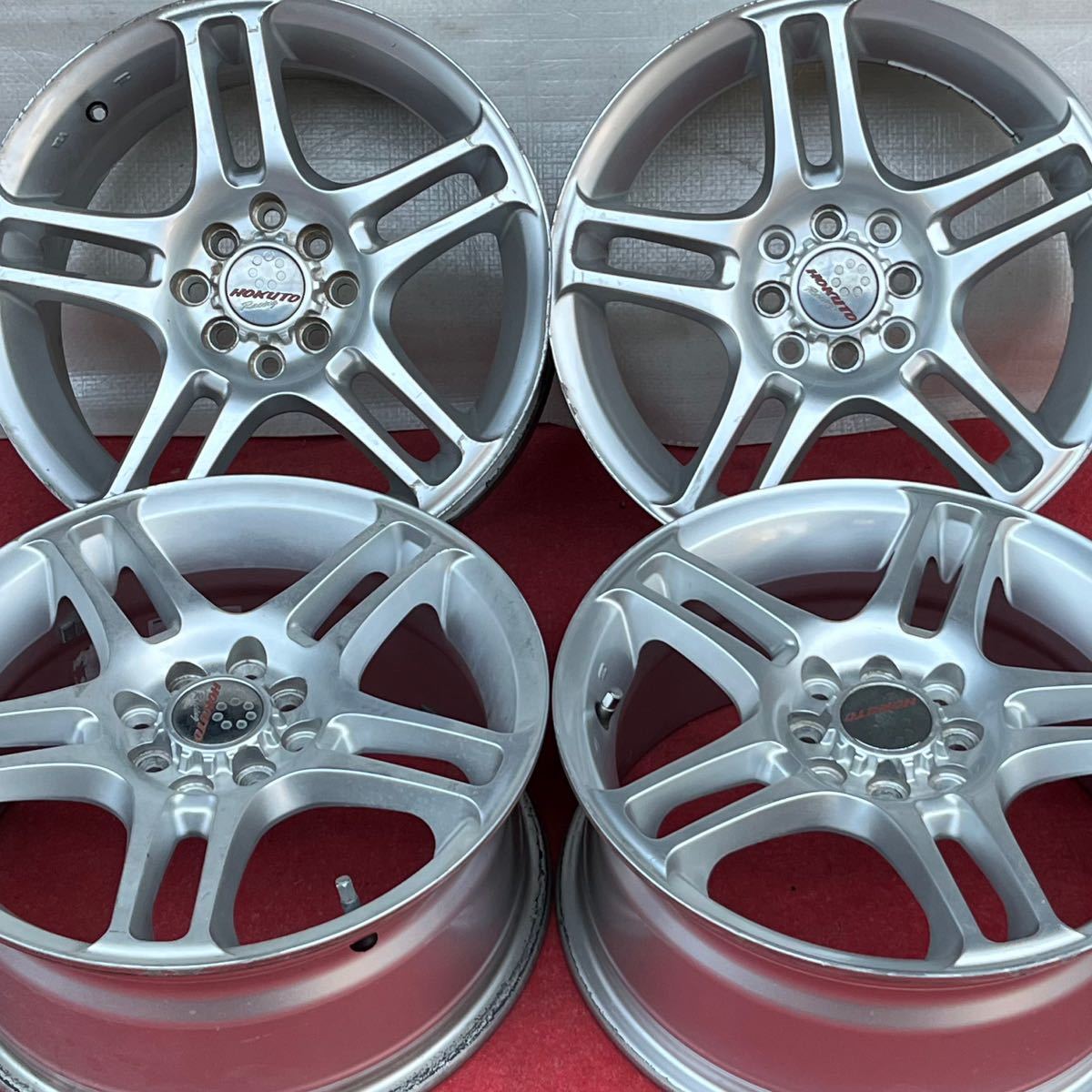 傷や汚れあり】日本製。CRIMSON HOKUTO RACING 16インチ×7JJ +47 100