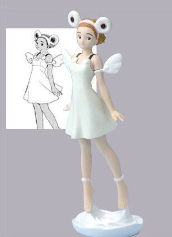 アニメーター椛島洋介 直筆サインイラスト色紙 宇宙をかける少女