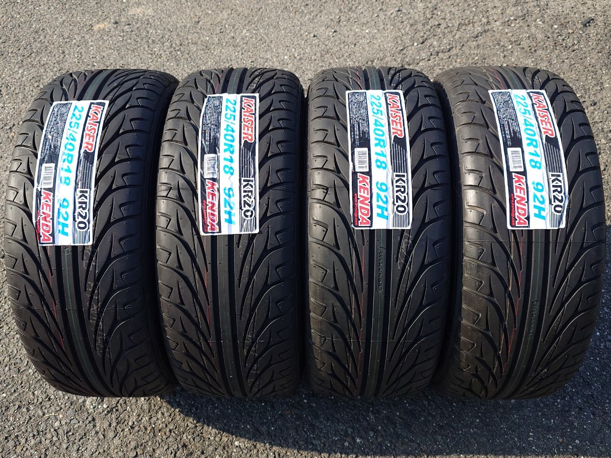 KENDA 225/40R18 KR20 中古タイヤ2本セット23年製 未使用】新品 2022