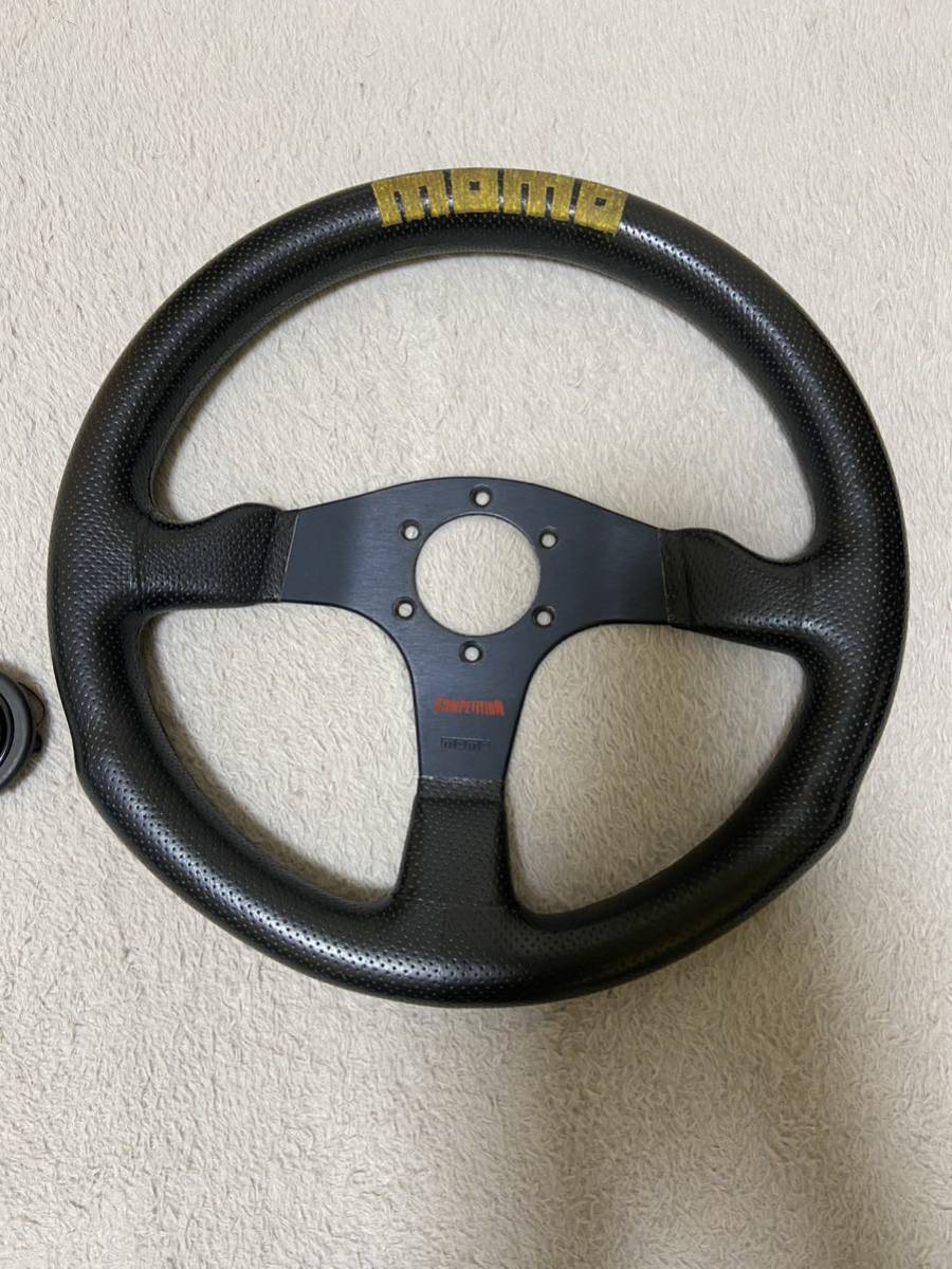 momo momocorse ステアリング 黒 レザー 3スポーク MOMO - momo momo momocorse ステアリング 黒 レザー 3スポーク MOMO - momo