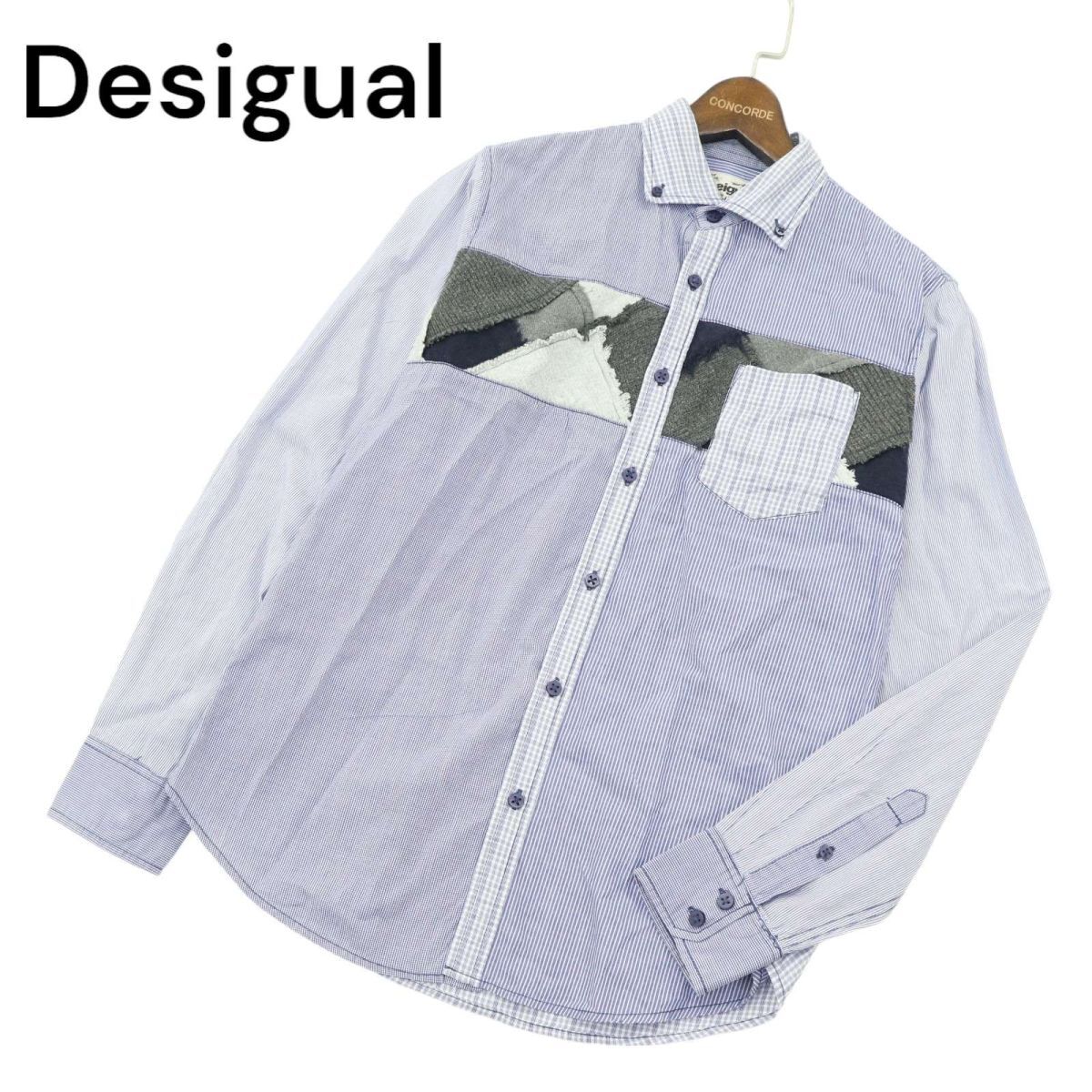 英字プリント長袖シャツブラウス Desigual 26SWCW09