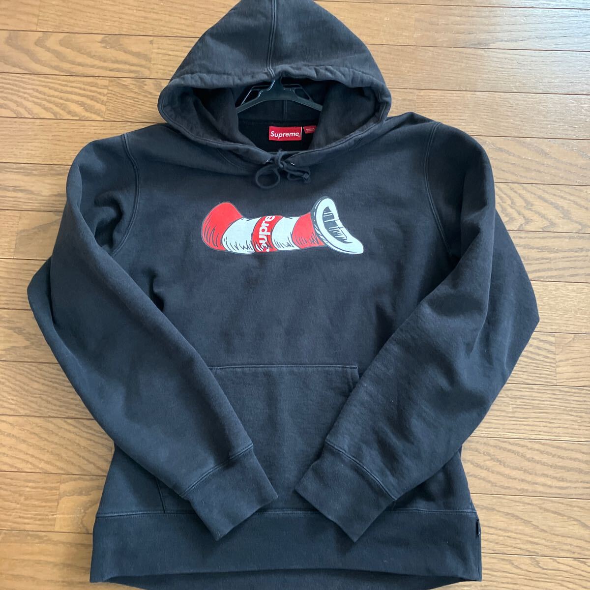 Supreme Cat In The Hat Hooded Sweatshirt Black SUPREME Cat In The