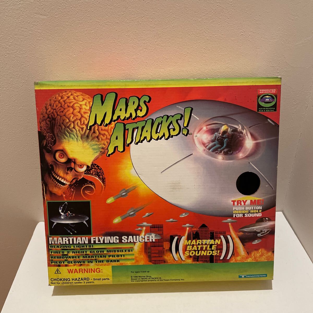 【傷や汚れあり】マーズアタック MARS ATTACKS! MARTIAN FLYING SAUCER TRENDMASTERS 動作未確認の