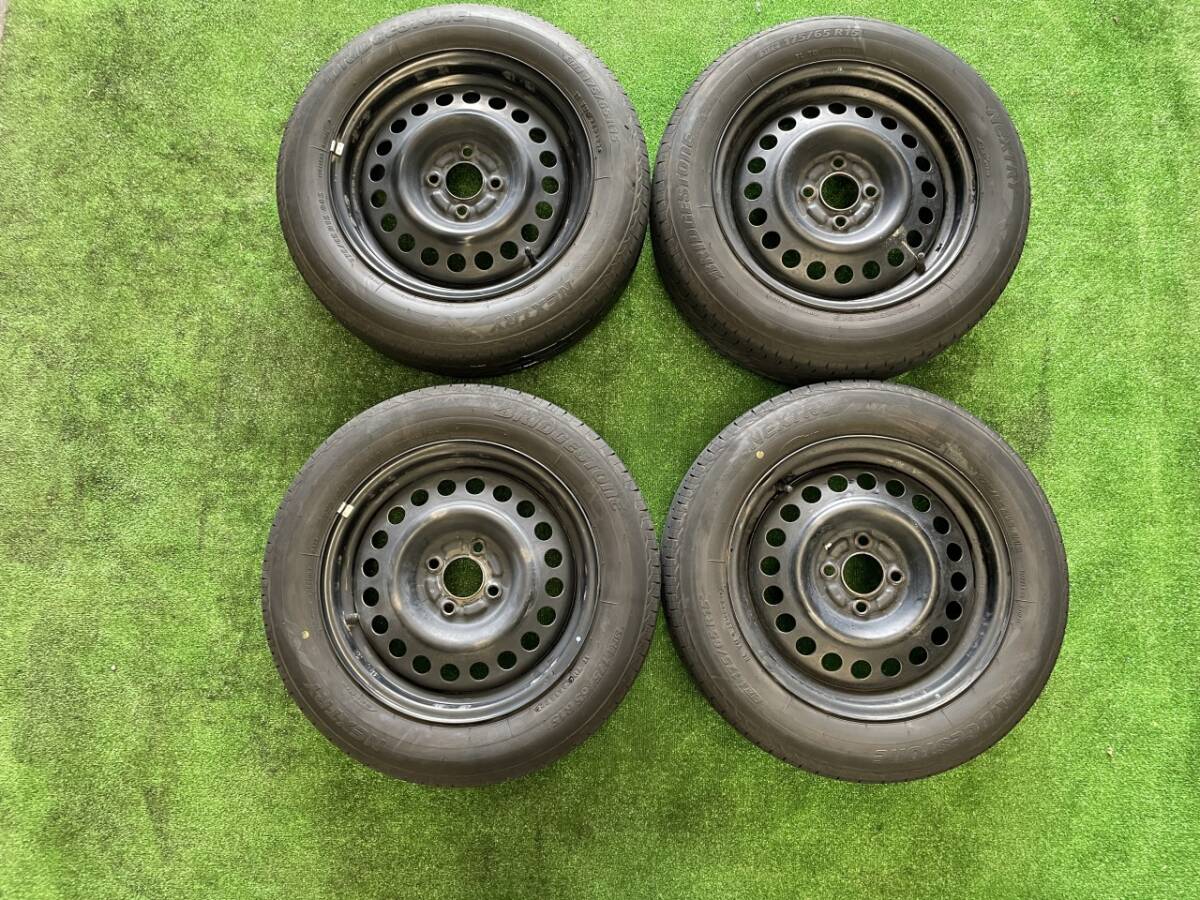 ホイール付き DUNLOP 175/80R15 2019年製 約9分目 ノーマル ホイール付き DUNLOP 175/80R15 2019年製 約9分目 ノーマル 楽天