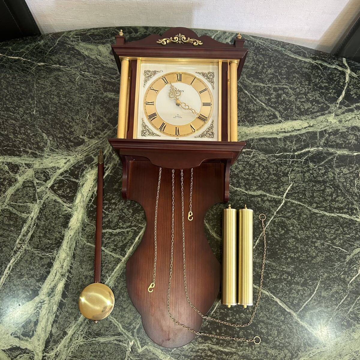 ドイツ製　キンツレ　分銅式アンティーク壁掛け振子時計　ジャンク品 ドイツ製 キンツレ 分銅式アンティーク壁掛け振子時計 ジャンク