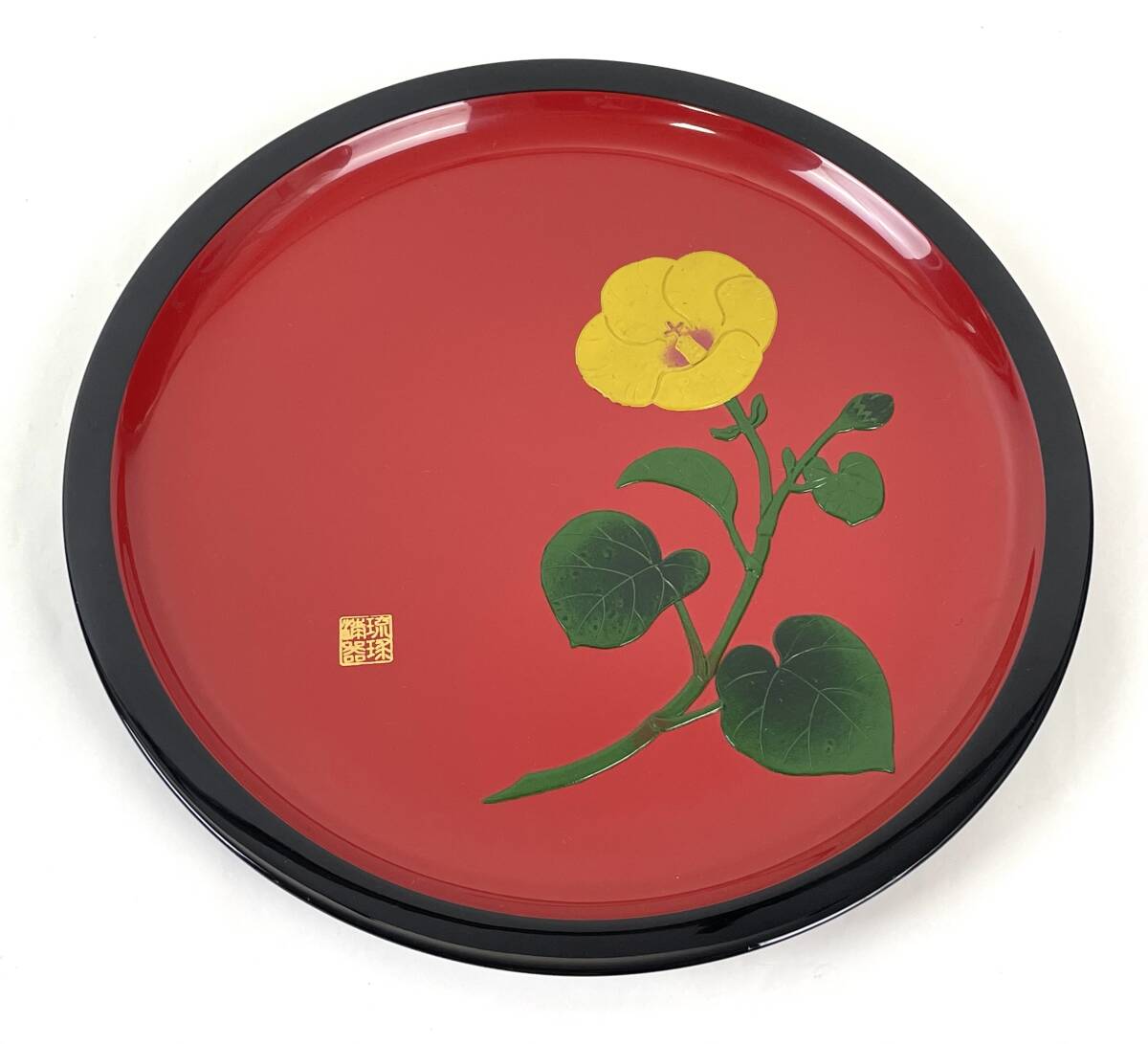 琉球漆器　なつめ　ハイビスカス 琉球漆器 なつめ ハイビスカス